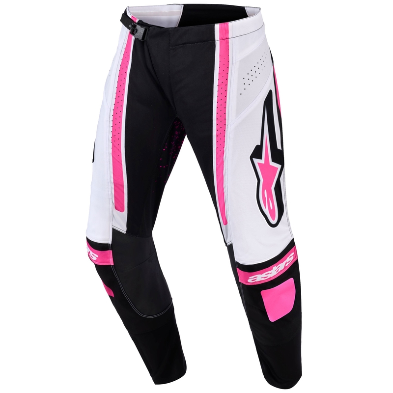 Alpinestars Stella Techstar Nomur sieviešu motokrosa bikses melnā, baltā un rozā krāsā