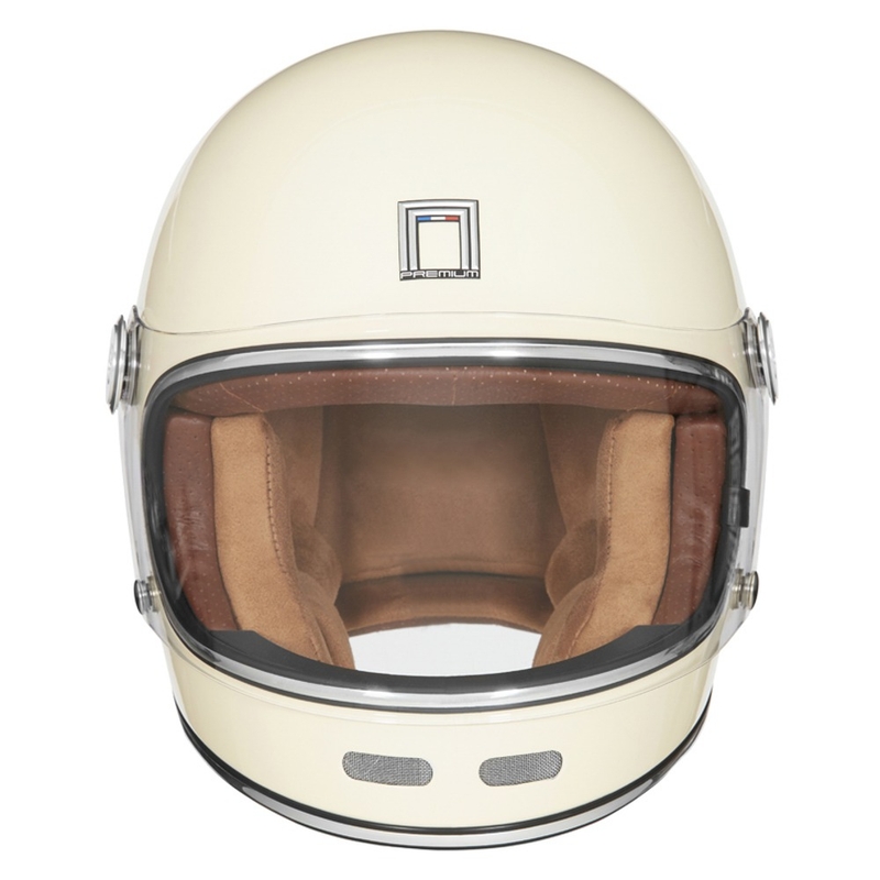 Integrālā moto ķivere NOX PREMIUM Revenge krēmīgi balta