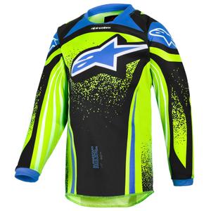 Bērnu motokrosa krekliņš Alpinestars Racer Nomur tumši zils-fluo dzeltens-melns