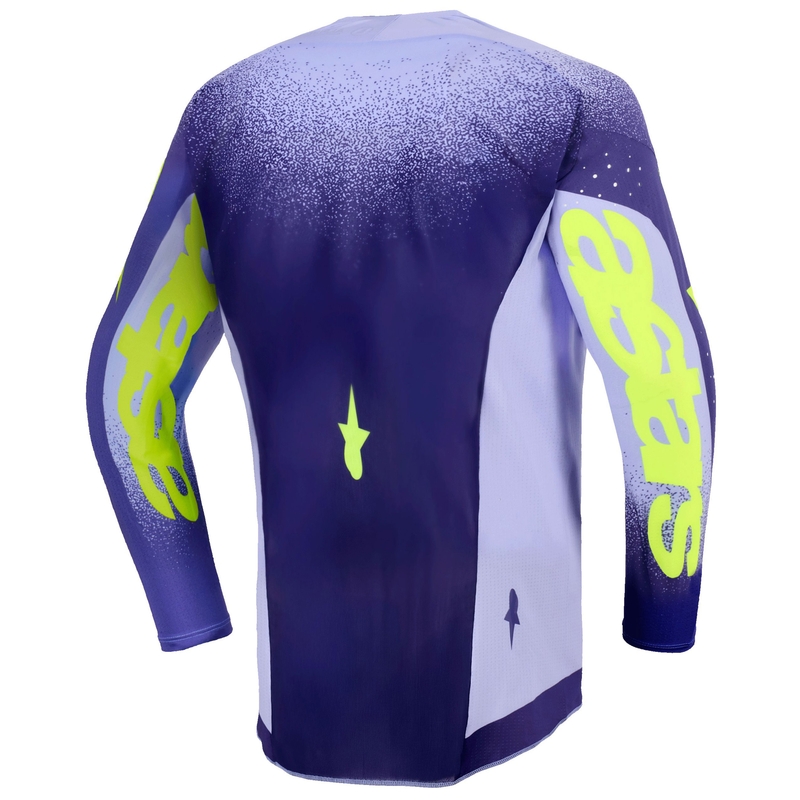 Bērnu motokrosa krekliņš Alpinestars Supertech Scenz violeti-fluo dzeltens
