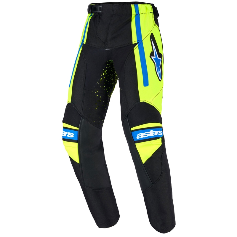 Alpinestars Racer Nomur bērnu motokrosa bikses tumši zilas-fluo dzelteni melnas