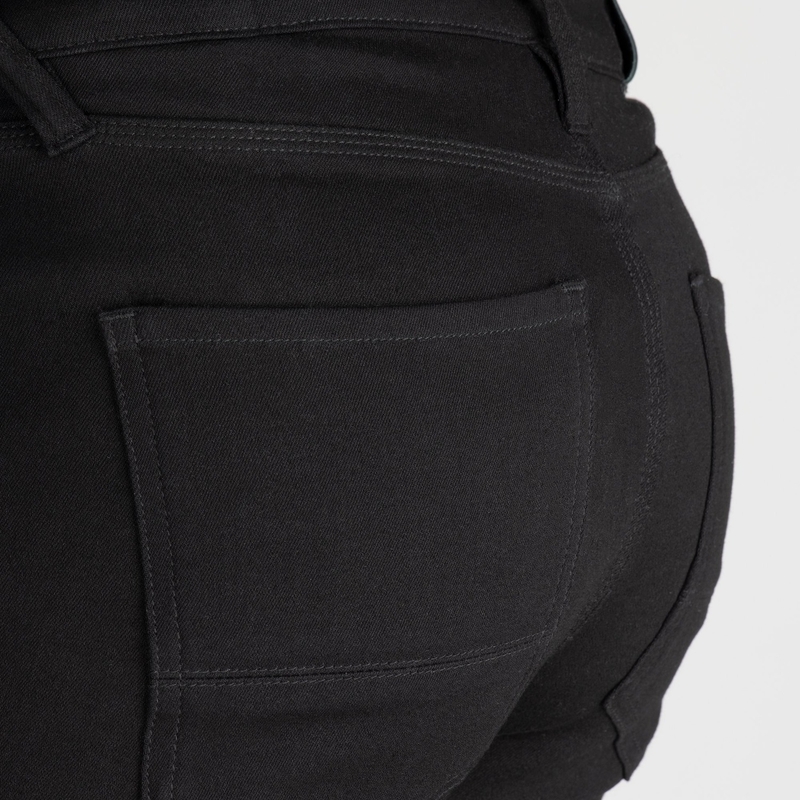 Apcirptas motocikla džinsu bikses OXFORD ORIGINAL APPRAVED SUPER STRETCH JEANS AA SLIM FIT melnas krāsas