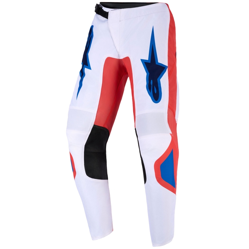 Alpinestars Fluid Grid bērnu motokrosa bikses oranžā un zilā un baltā krāsā