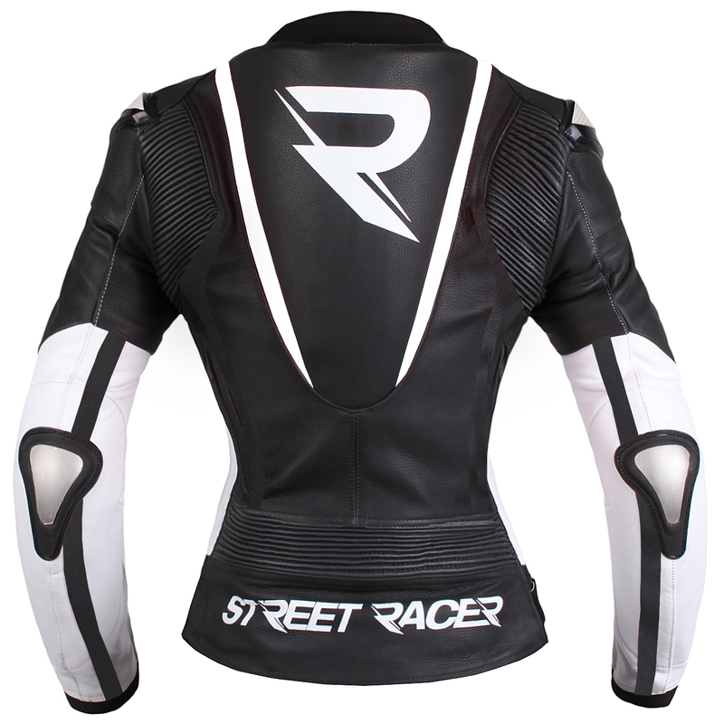 Dámská bunda na motorku Street Racer Electra černo-bílá výprodej