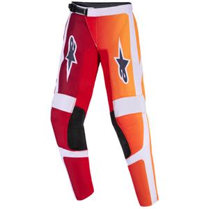 Alpinestars Fluid Portl Red-Orange-Light Grey bērnu motokrosa bikses