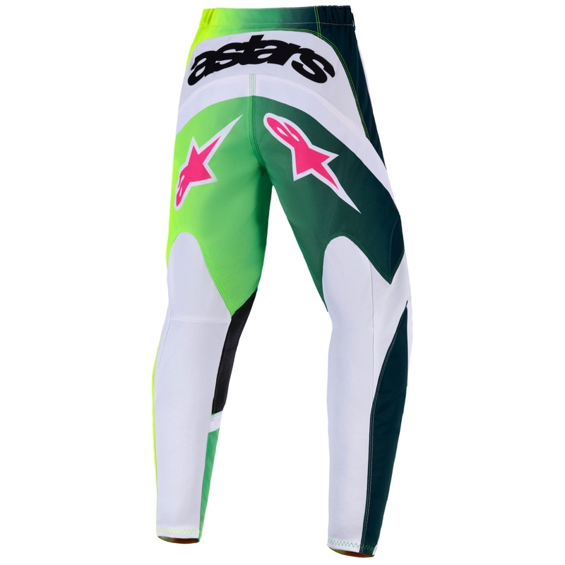 Alpinestars Fluid Portl bērnu motokrosa bikses zaļš, balts un melns