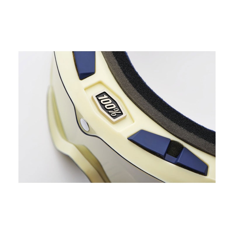 100% BARSTOW ARMO motocikla brilles ar sudraba pleksi