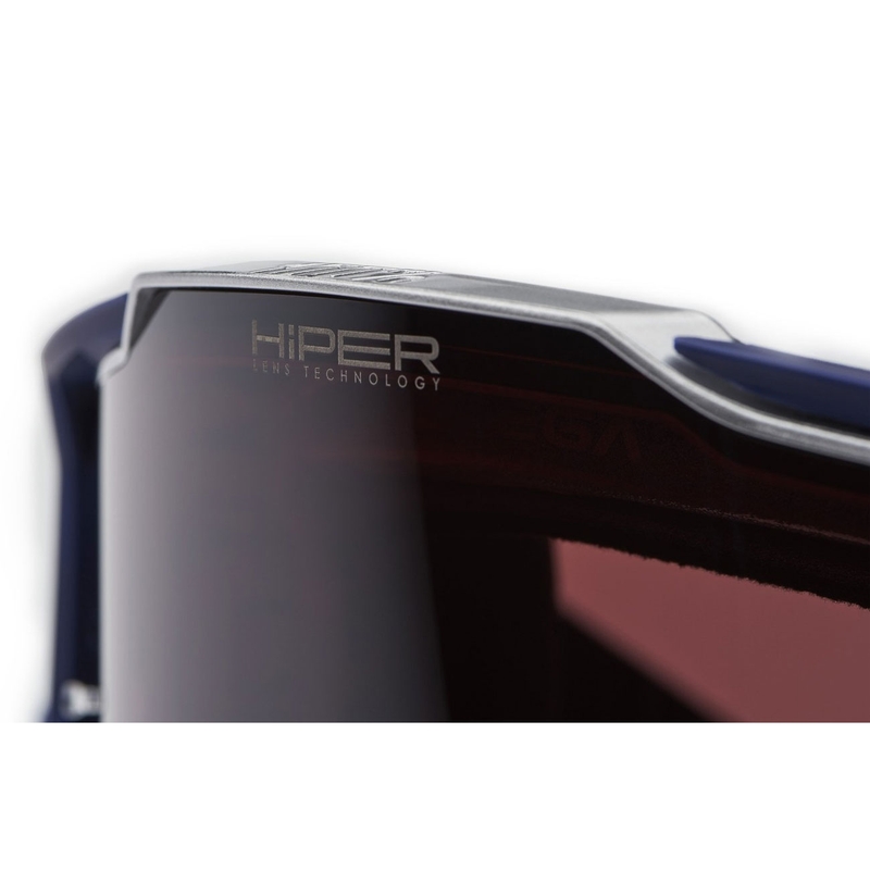 Motokrosa brilles 100% ARMEGA Hiper Novel ar sudraba pleksi