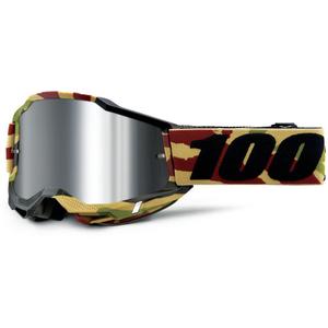 100% Accuri Mission motokrosa brilles ar sudraba pleksi