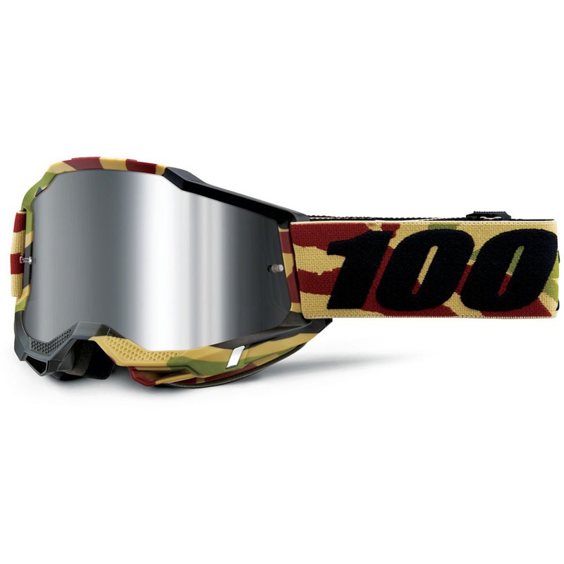 100% Accuri Mission motokrosa brilles ar sudraba pleksi