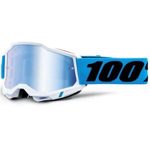Motokrosa brilles 100% Accuri Novel ar zilu pleksi