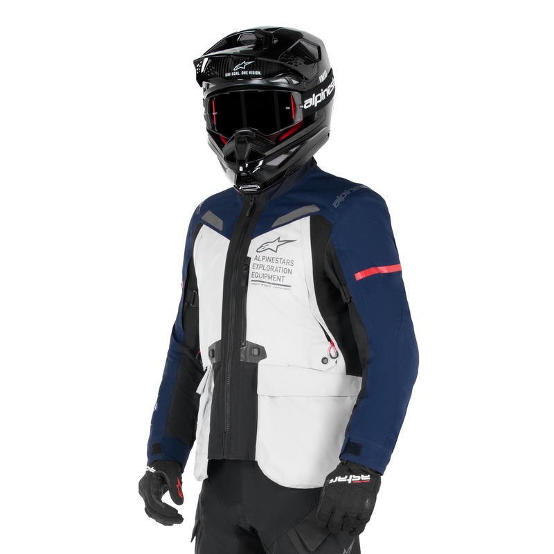 Alpinestars ST-7 Gore-Tex gaiši pelēki zili melna jaka
