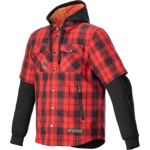 Motocikla krekliņš Alpinestars MO.ST.EQ Tartan sarkans un melns
