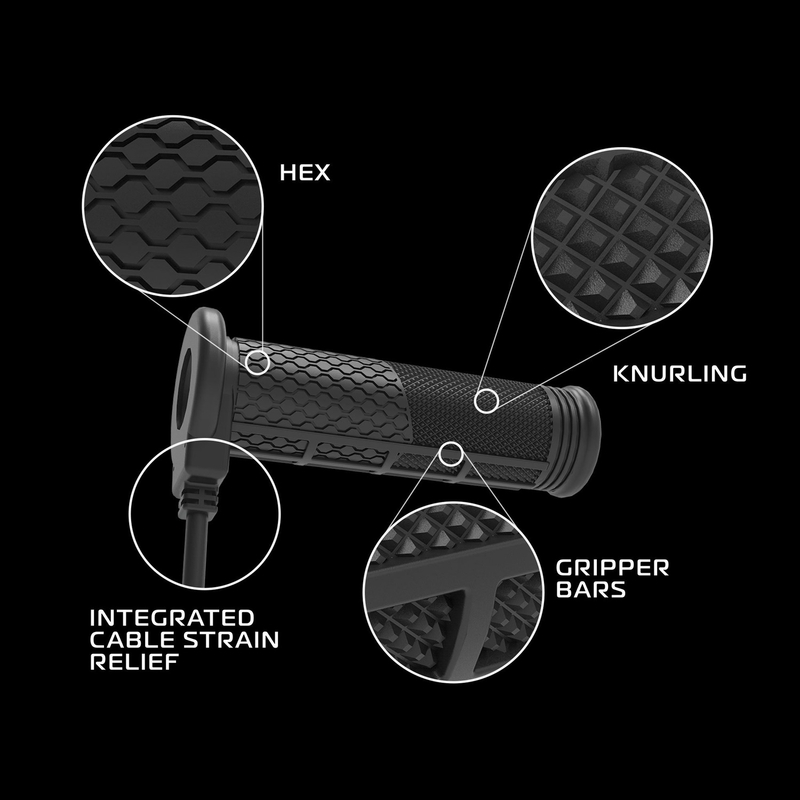 Oxford Hotgrips PRO Adventure apsildāmie rokturi ar integrētu vadību rokturī