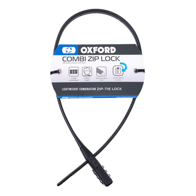 Oxford Combi Zip Lock ķiverēm un piederumiem melns