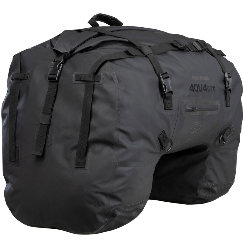 Oxford Aqua D-70 melns aizmugurējais seglu spilvens