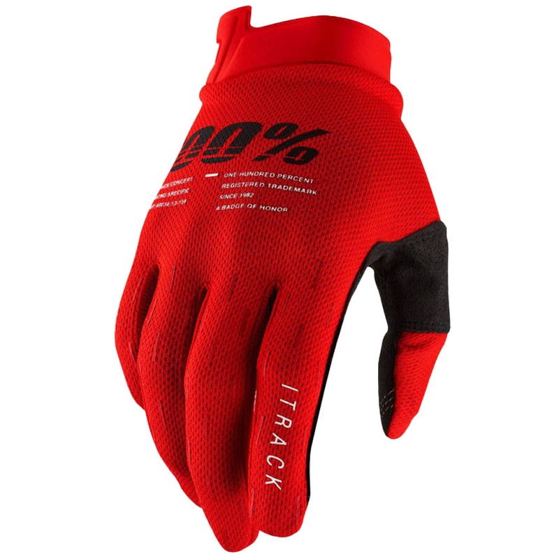 Motokrosa cimdi 100% - ASV ITRACK sarkani