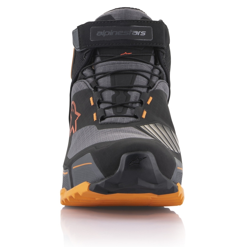 Alpinestars CR-X Drystar melni-brūni-oranži motociklu zābaki