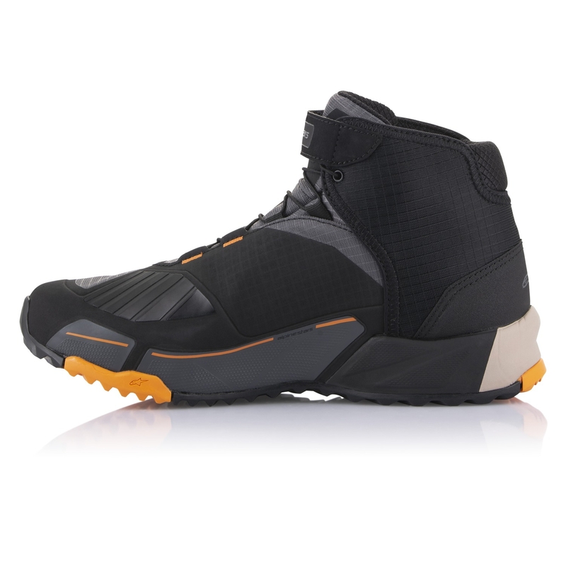 Alpinestars CR-X Drystar melni-brūni-oranži motociklu zābaki