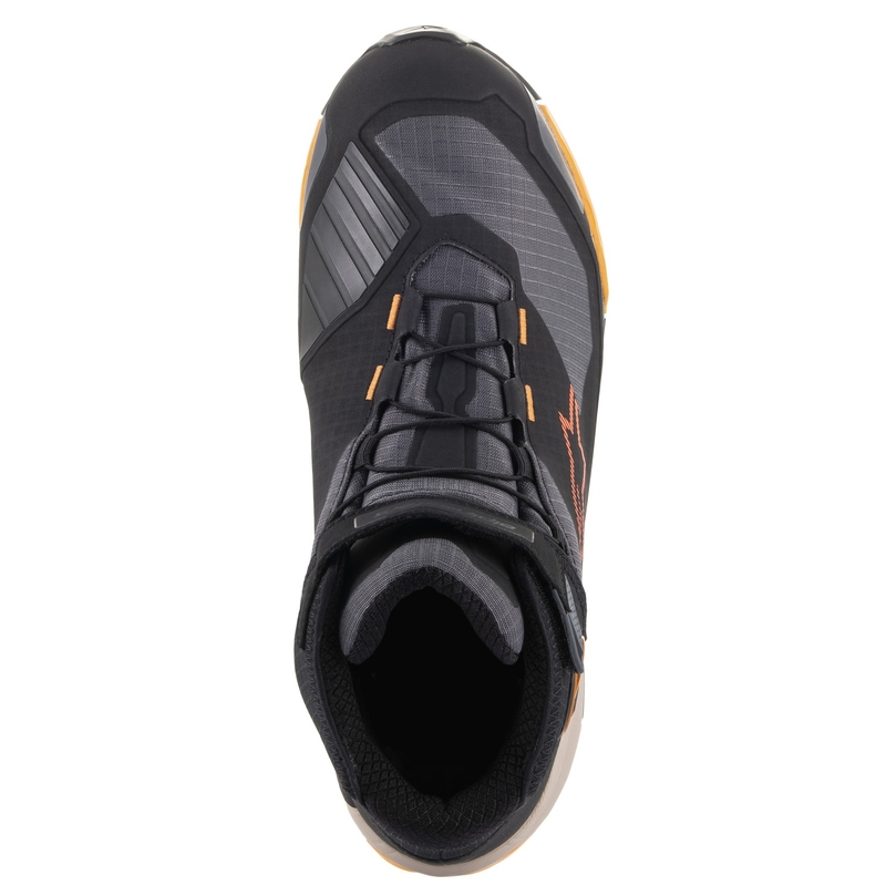 Alpinestars CR-X Drystar melni-brūni-oranži motociklu zābaki