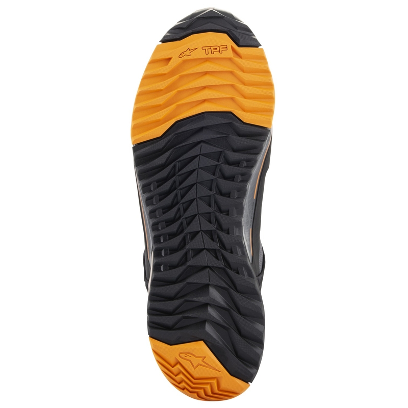 Alpinestars CR-X Drystar melni-brūni-oranži motociklu zābaki