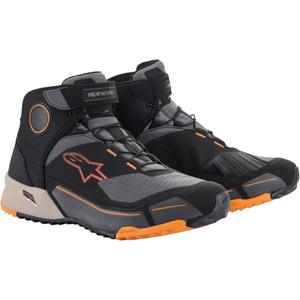 Alpinestars CR-X Drystar melni-brūni-oranži motociklu zābaki