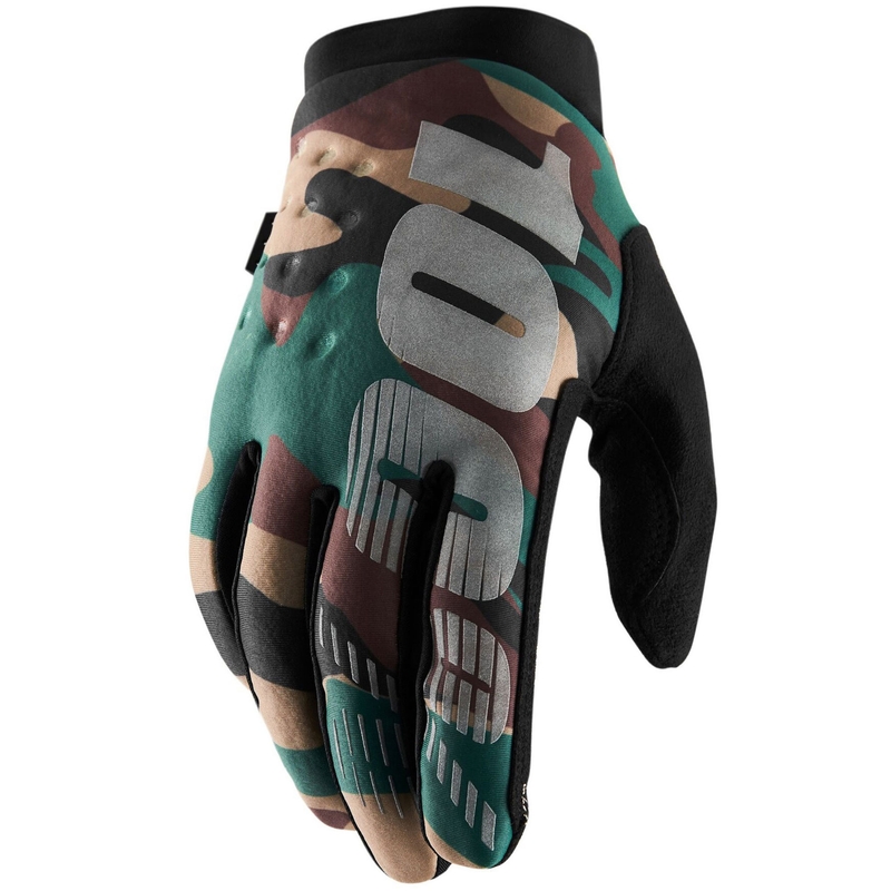 Motokrosa cimdi 100% - ASV BRISKER camo- melni