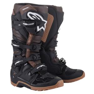 Alpinestars Tech 7 Enduro Black-Dark Brown Motociklu zābaki