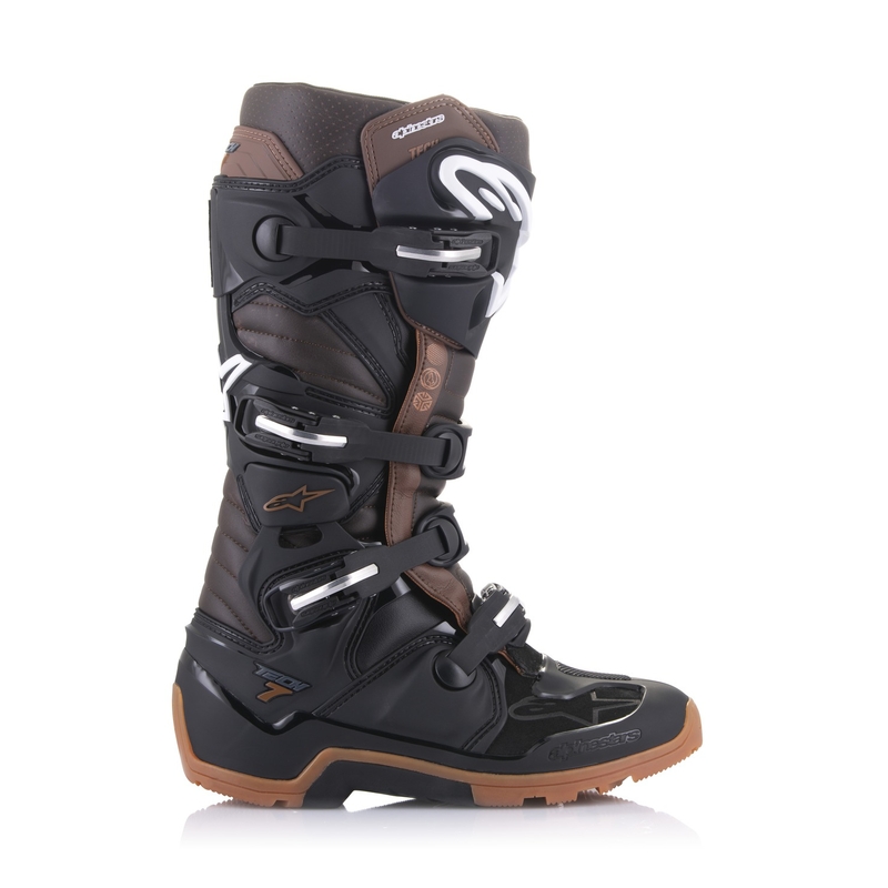 Alpinestars Tech 7 Enduro Black-Dark Brown Motociklu zābaki