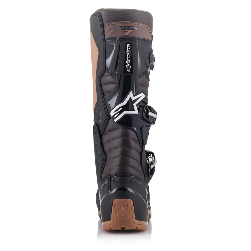 Alpinestars Tech 7 Enduro Black-Dark Brown Motociklu zābaki