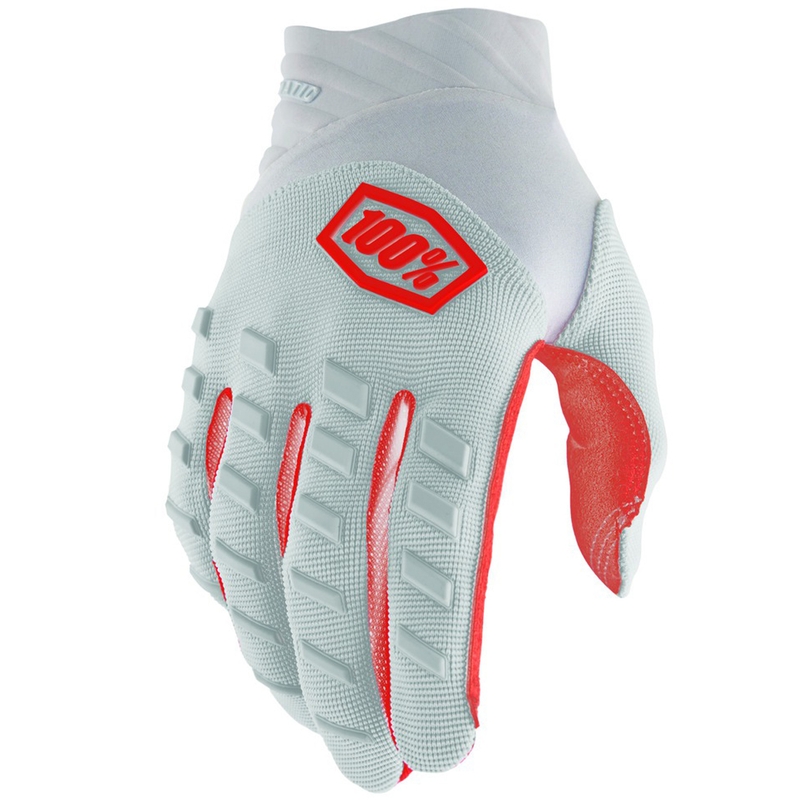 Motokrosa cimdi 100% - ASV AIRMATIC sudraba krāsā
