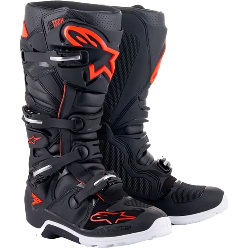 Motociklu zābaki Motociklu zābaki Alpinestars Tech 7 Enduro black-red fluo-whiteTech 7 Enduro black-red fluo-white