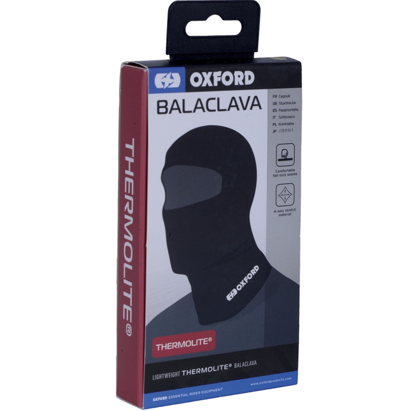 Oksfordas motocikla balaklava Thermolite® melna