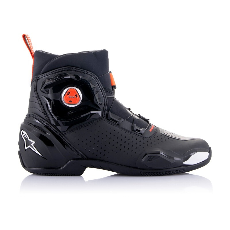 Alpinestars SP-2 melni-balti-fluo sarkani motocikla zābaki