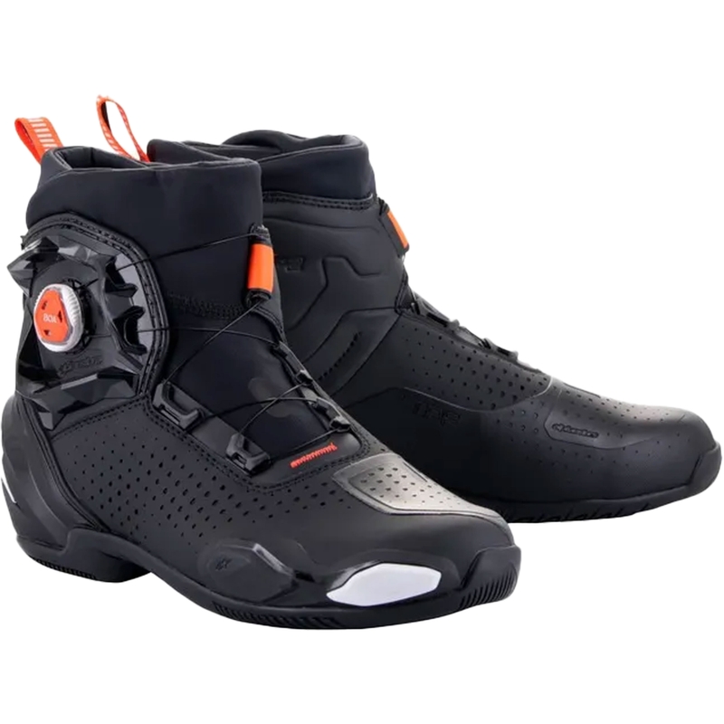 Alpinestars SP-2 melni-balti-fluo sarkani motocikla zābaki
