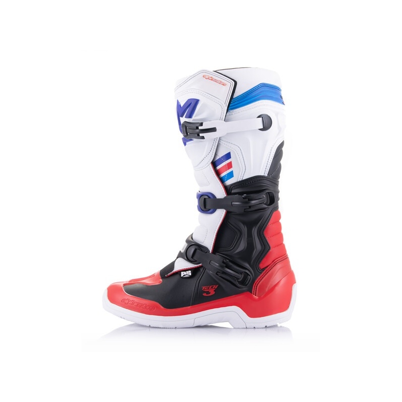 Alpinestars TECH 3 motokrosa zābaki balti-melni-mieli-sarkani
