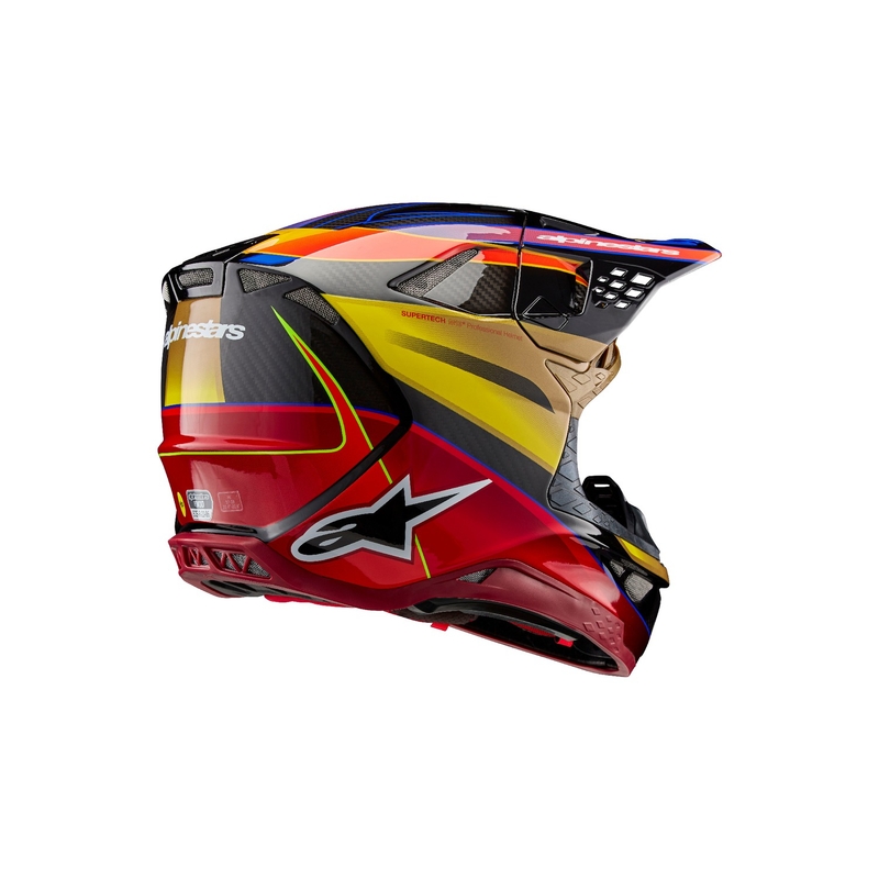 Alpinestars Supertech S-M10 Era zelta un sarkana motokrosa ķivere
