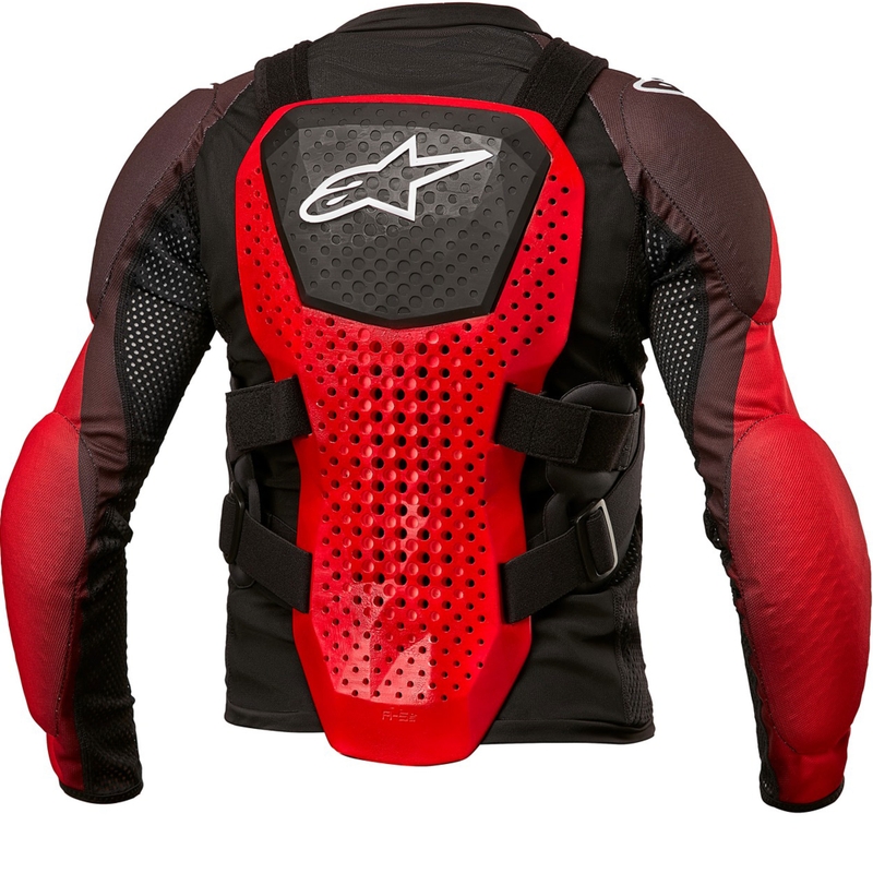 Alpinestars Bionic Tech jauniešu melnā, baltā un sarkanā ķermeņa aizsargi
