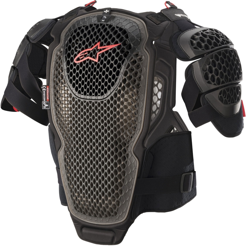 Alpinestars A-6 melna-antracīta-sarkana virsbūves aizsargs