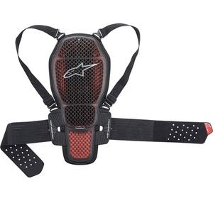 Alpinestars Nucleon KR-1 CELL CE2 caurspīdīgi pelēki-sarkani-melni mugurkaula aizsargi