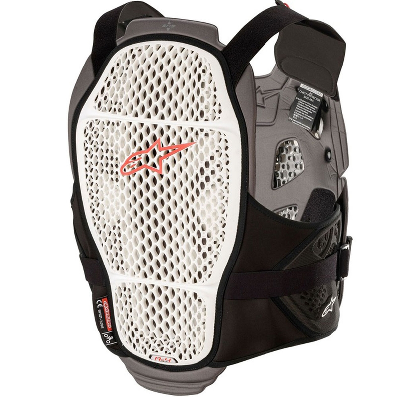 Alpinestars A-4 MAX balta-antracīta-sarkana krūšu aizsargs