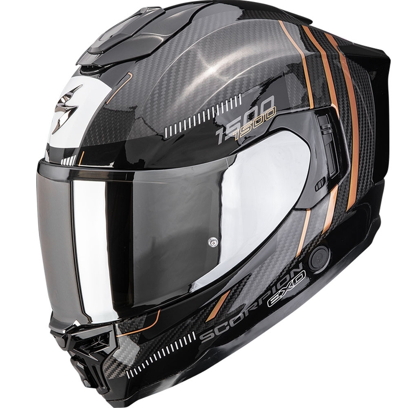 Scorpion EXO-1500 Carbon Air Zity pilnas sejas motocikla ķivere, melna-vara