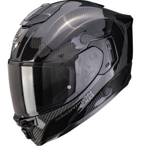Scorpion EXO-1500 Carbon Air Mundi motocikla ķivere, pilna sejas forma, melna-hameleona