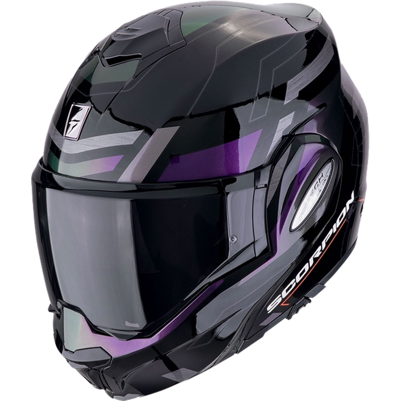 Salokāmā moto ķivere Scorpion EXO-TECH EVO CONQUER matēts melns hameleons