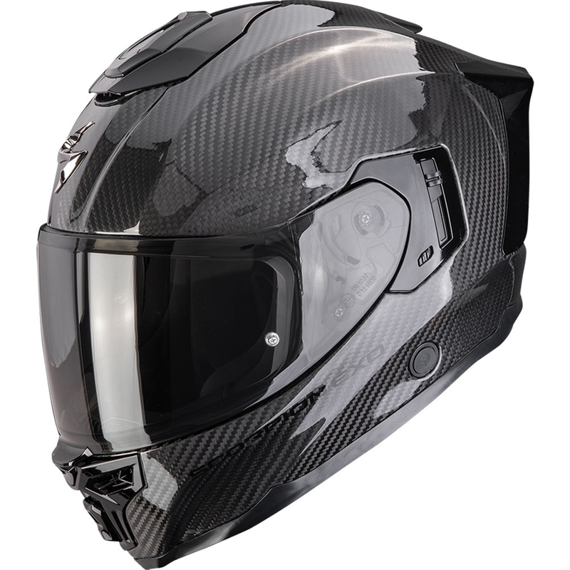 Scorpion EXO-1500 Carbon Air Solid pilnas sejas motocikla ķivere, melna