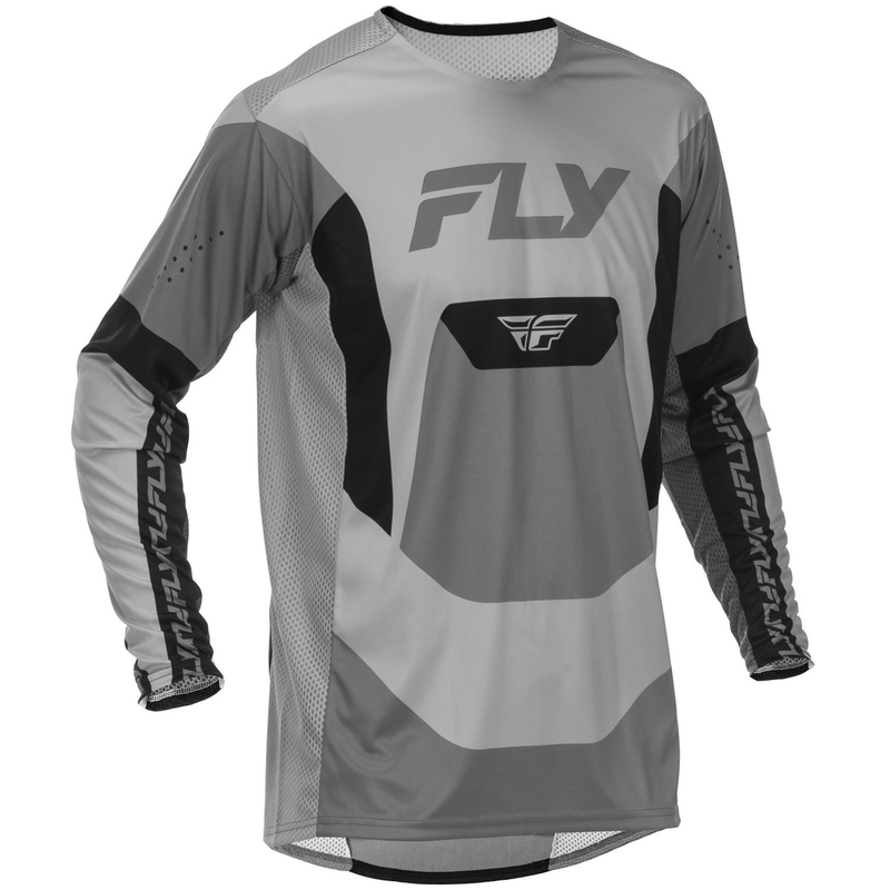 Motokrosa krekliņš FLY Racing Lite pelēk- melns
