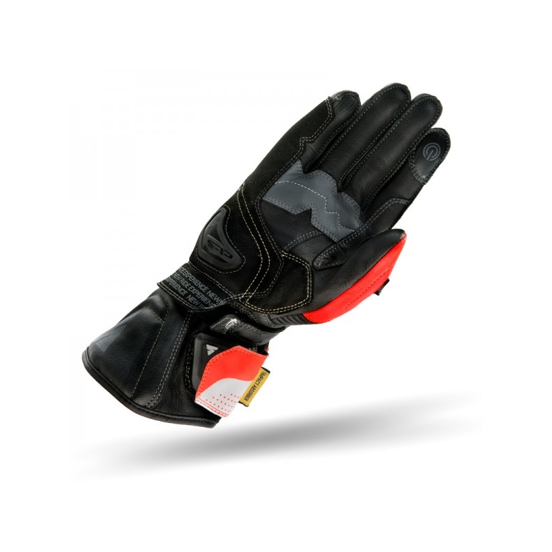 Cimdi Shima STR-2 melns-balts-fluo sarkans