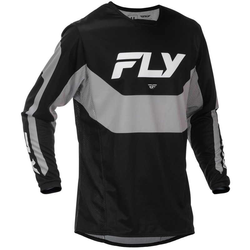 Motokrosa krekliņš FLY Racing Kinetic ASV melns-pelēks