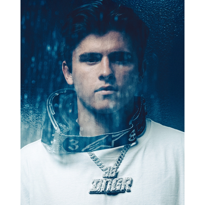 Alpinestars Supertech Vision DNGR38 XXV melnas un sudraba krāsas motokrosa brilles ar spoguļstikliem un sudraba pleksi stiklu