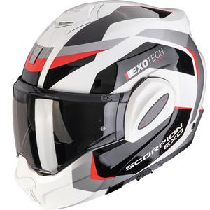 Saliekamā moto ķivere Scorpion EXO-TECH EVO PRO Accuti pelēka-melna-sarkana